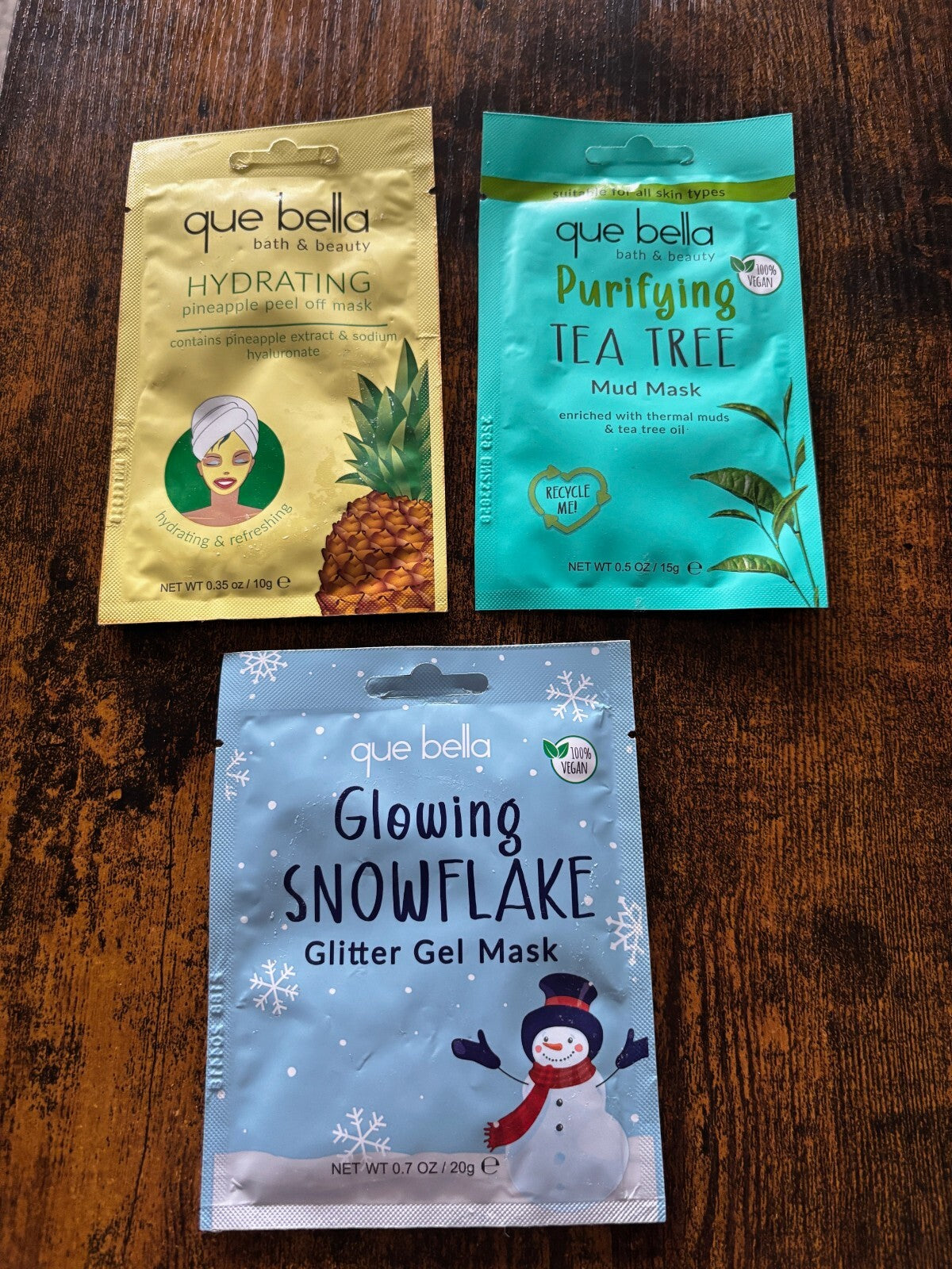 Que Bella Face Masks - Set of 3