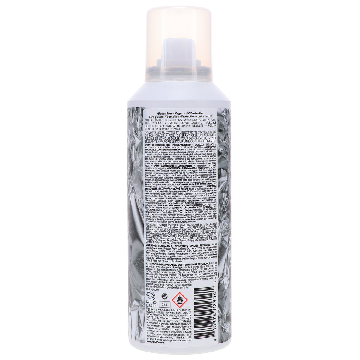 Frizz and Static Control Hair Spray 5 oz - 2 Pack for Shine & UV Protection