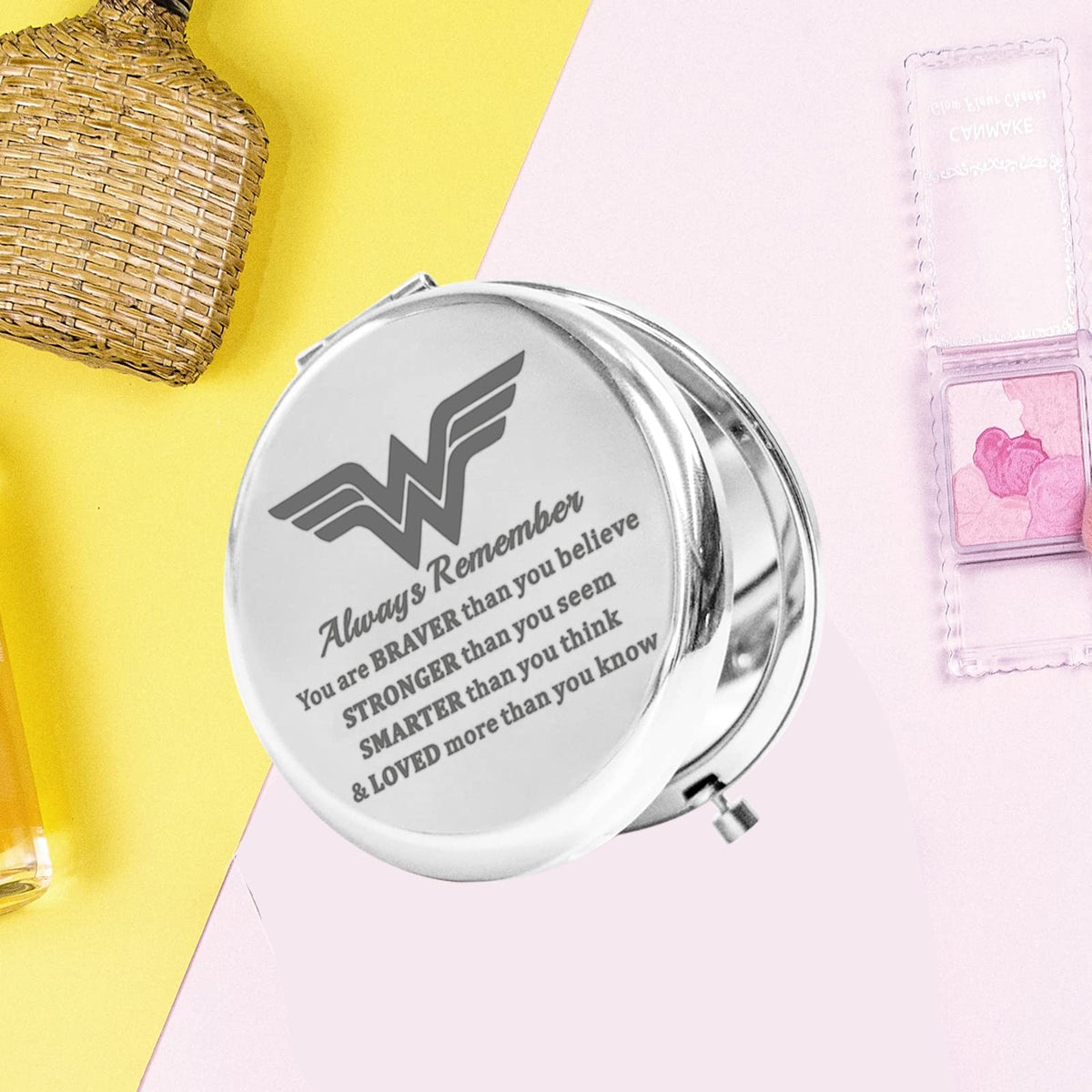 Pocket Mirror with Magnifying Glass - Heroine Gift for Diana Fans