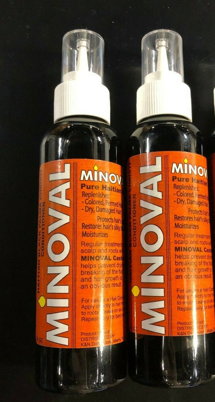 Pure Haitian Castor Oil - 4oz Bottles, Pack of 2, Hair and Skin Care