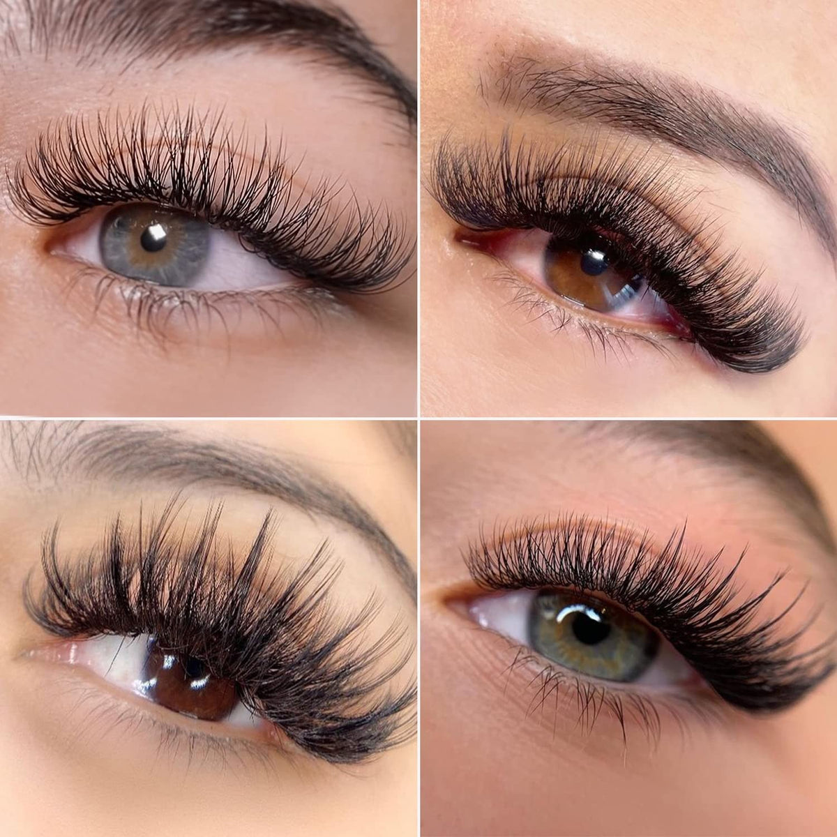 Volume Lash Extensions 03 05 07 15-20mm, CC Curl, 0.05 Thickness, Self-Fanning Eyelash Strips