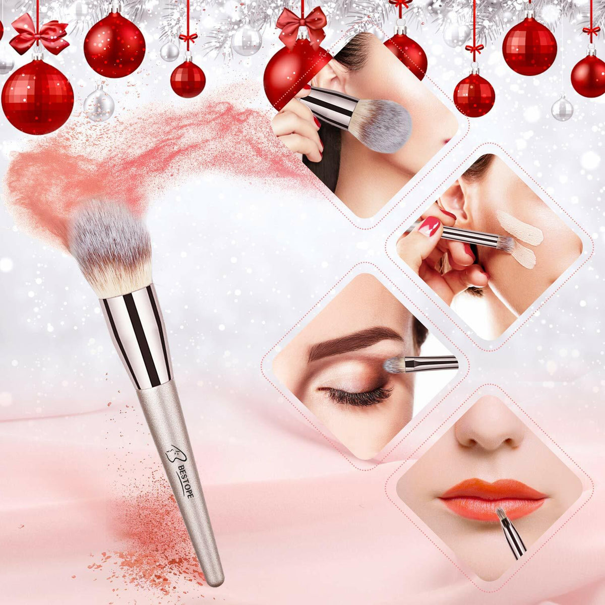 Makeup Brush Set 20 Pcs Synthetic Face & Eye Brushes for Foundation Contour