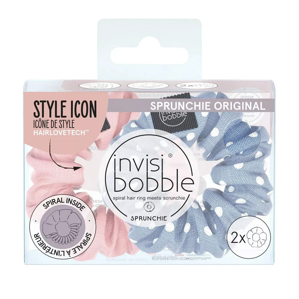 Lot of 2 Invisibobble, Sprunchie Original, Dots It/No Morals But