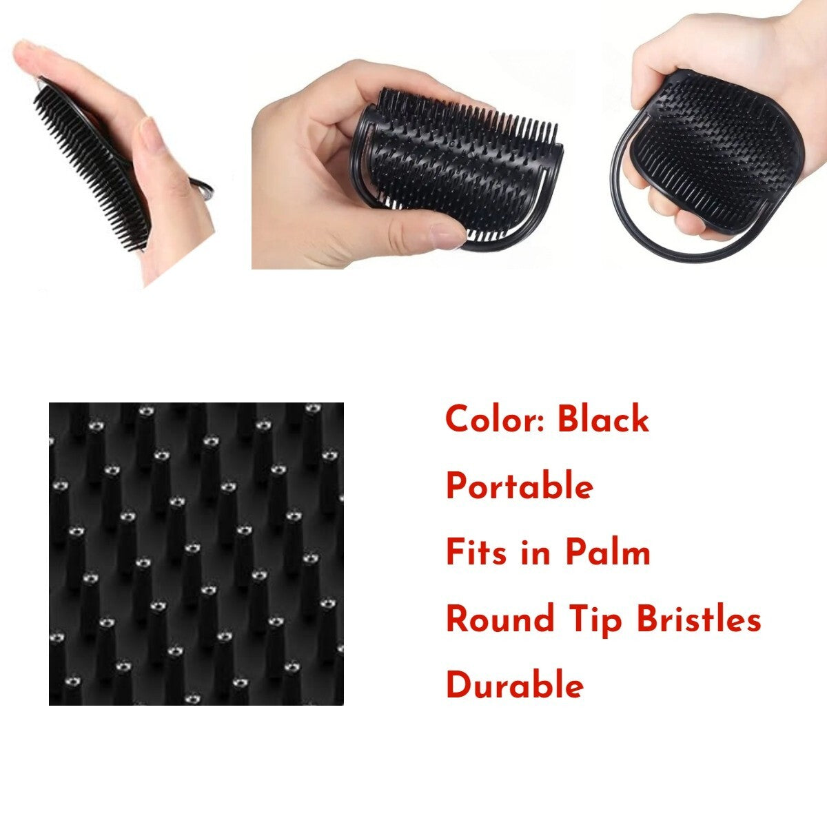 12 Pack Pocket Shampoo Brush for Hair, Beard & Scalp Massage - Travel Friendly