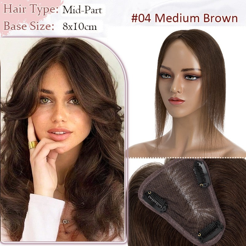 Women Clip-in Hairpiece for Hair Loss & Volume - 100% Remy Human Hair
