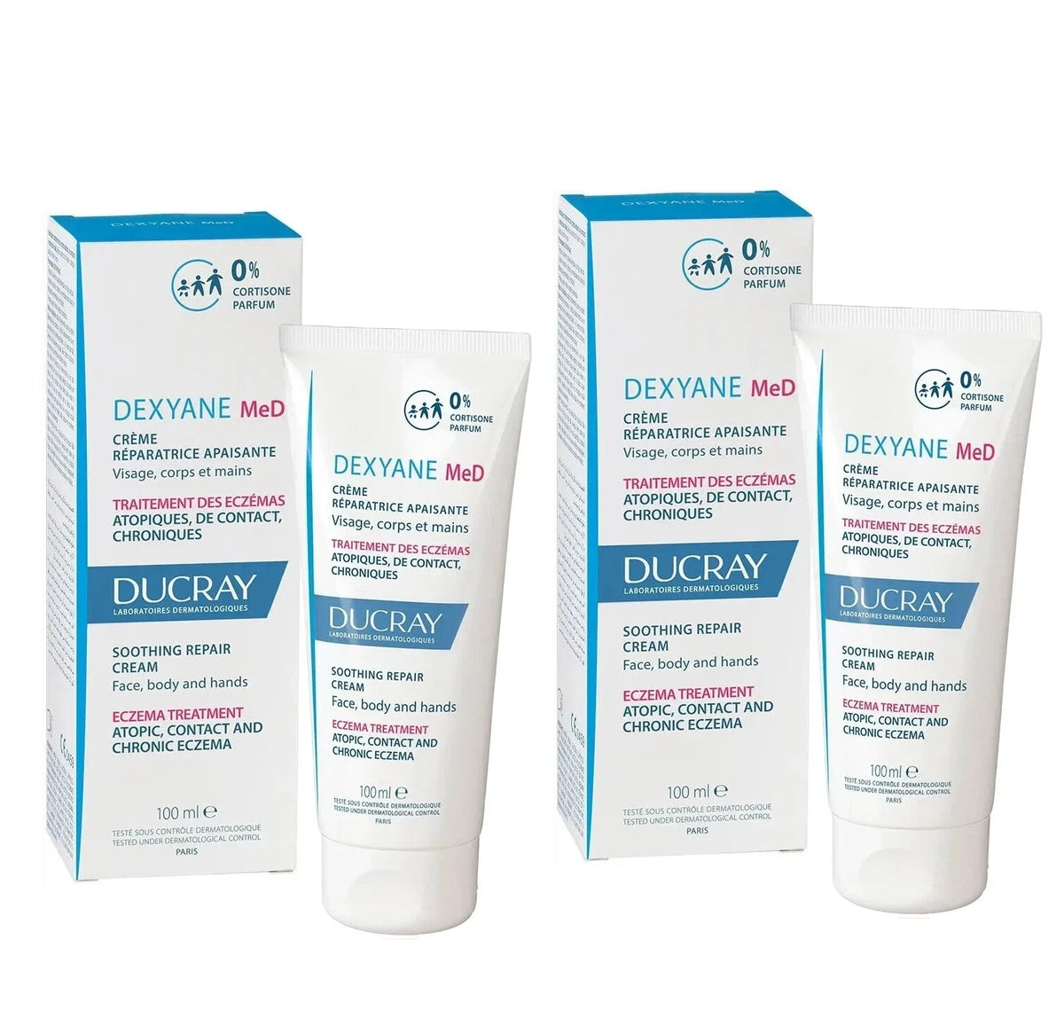 Ducray Dexyane MeD Soothing Repair Cream 100ml – 2 Pack