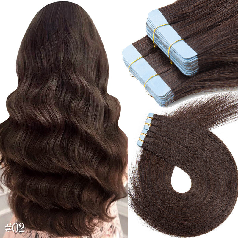 Double Sided Hair Extension Tape 40PCS Thick Remy Human Hair Skin Weft