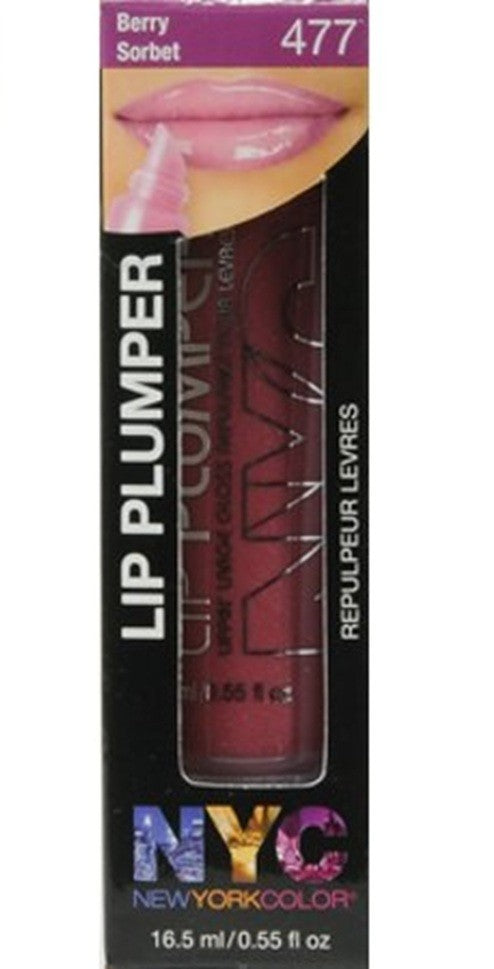 N.Y.C. Lippin' Large Lip Plumper Berry Sorbet - Hydrating Gloss with Botanical Ingredients