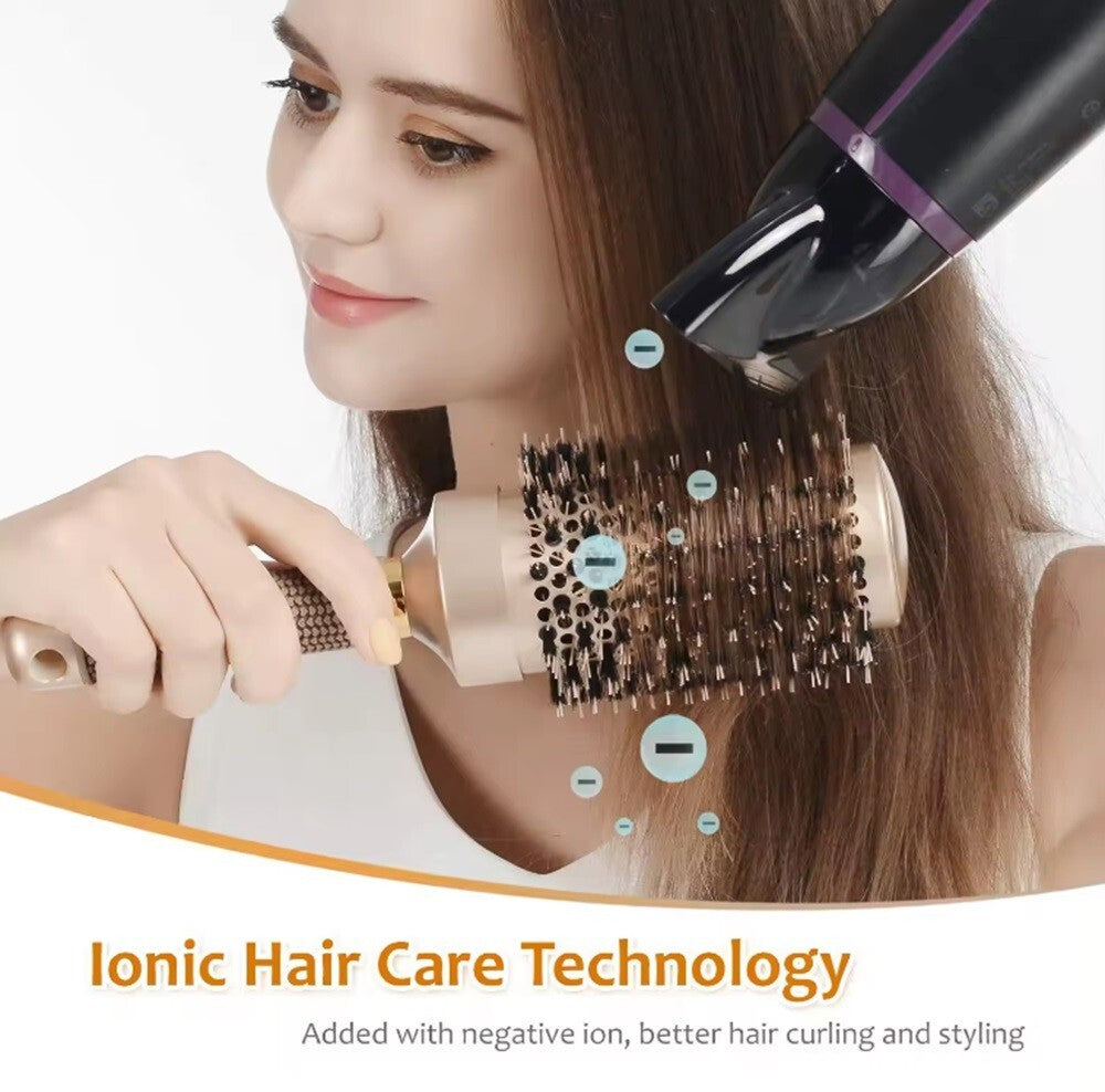 Thermal Ceramic Round Hair Brush with Ionic Boar Bristles for Blowouts