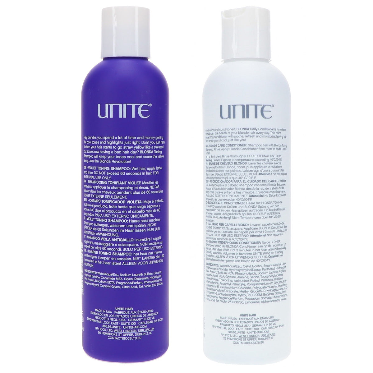 Blonda Hair Shampoo & Conditioner Set for Color-Treated Blonde Hair - 8 oz