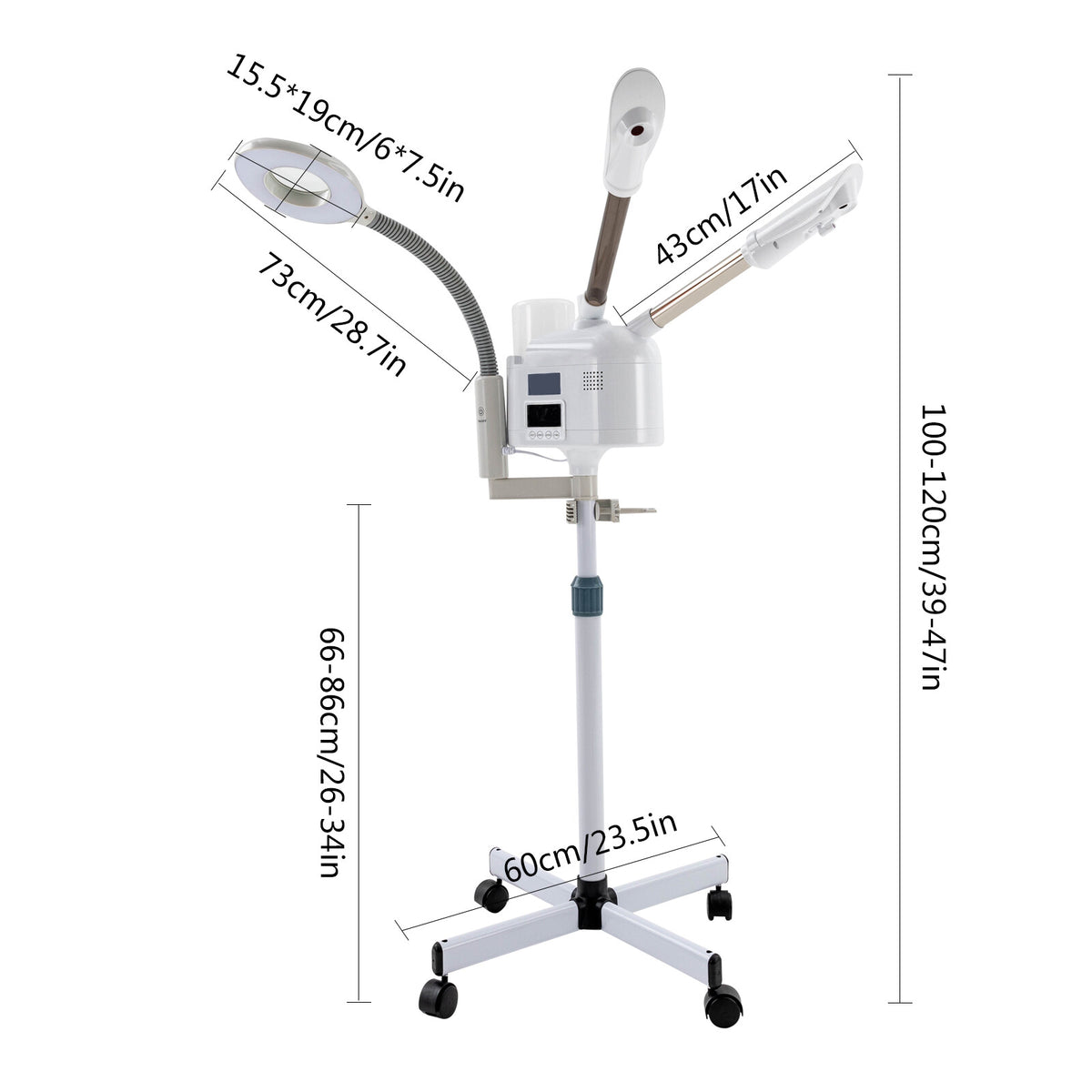 3-in-1 Facial Steamer with LED Magnifying Lamp for Skincare Home Spa