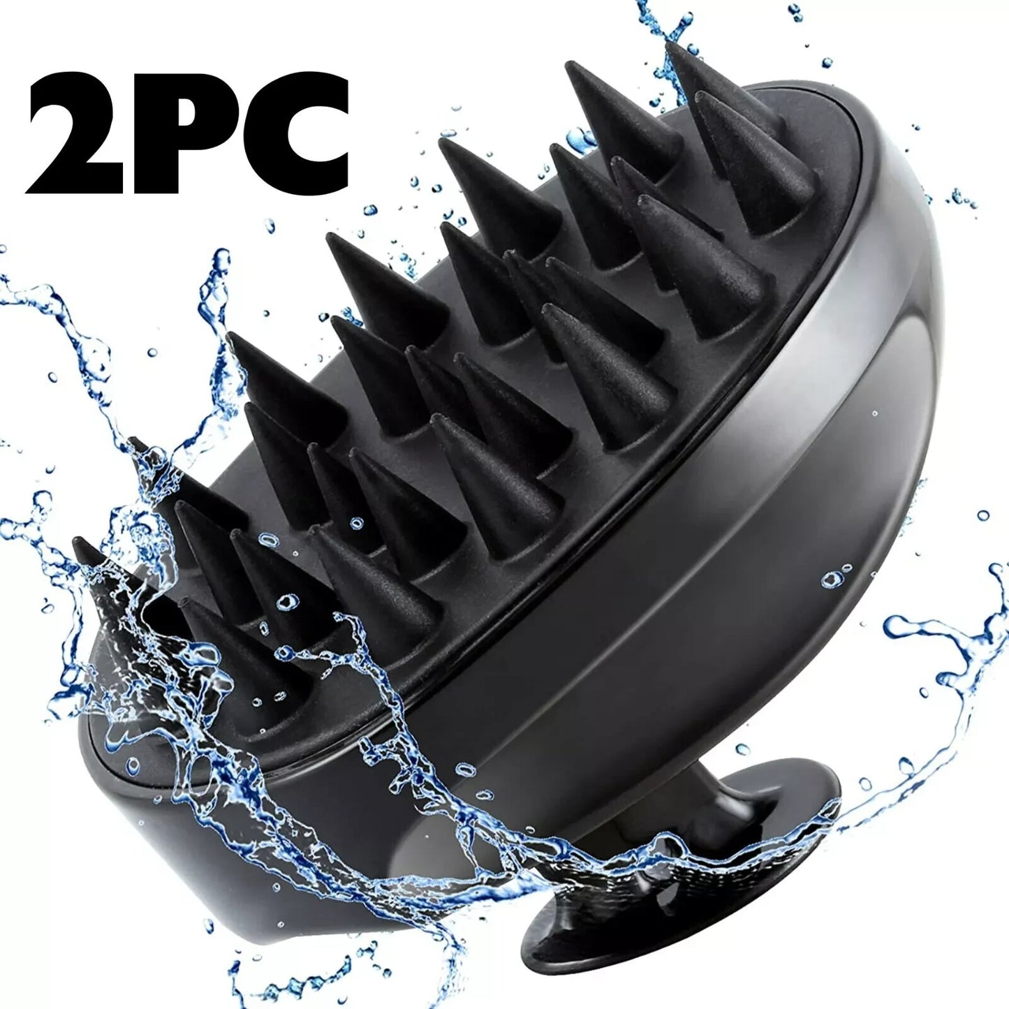 Scalp Massager Shampoo Brush 2-Pack - Deep Cleansing & Stress Relief