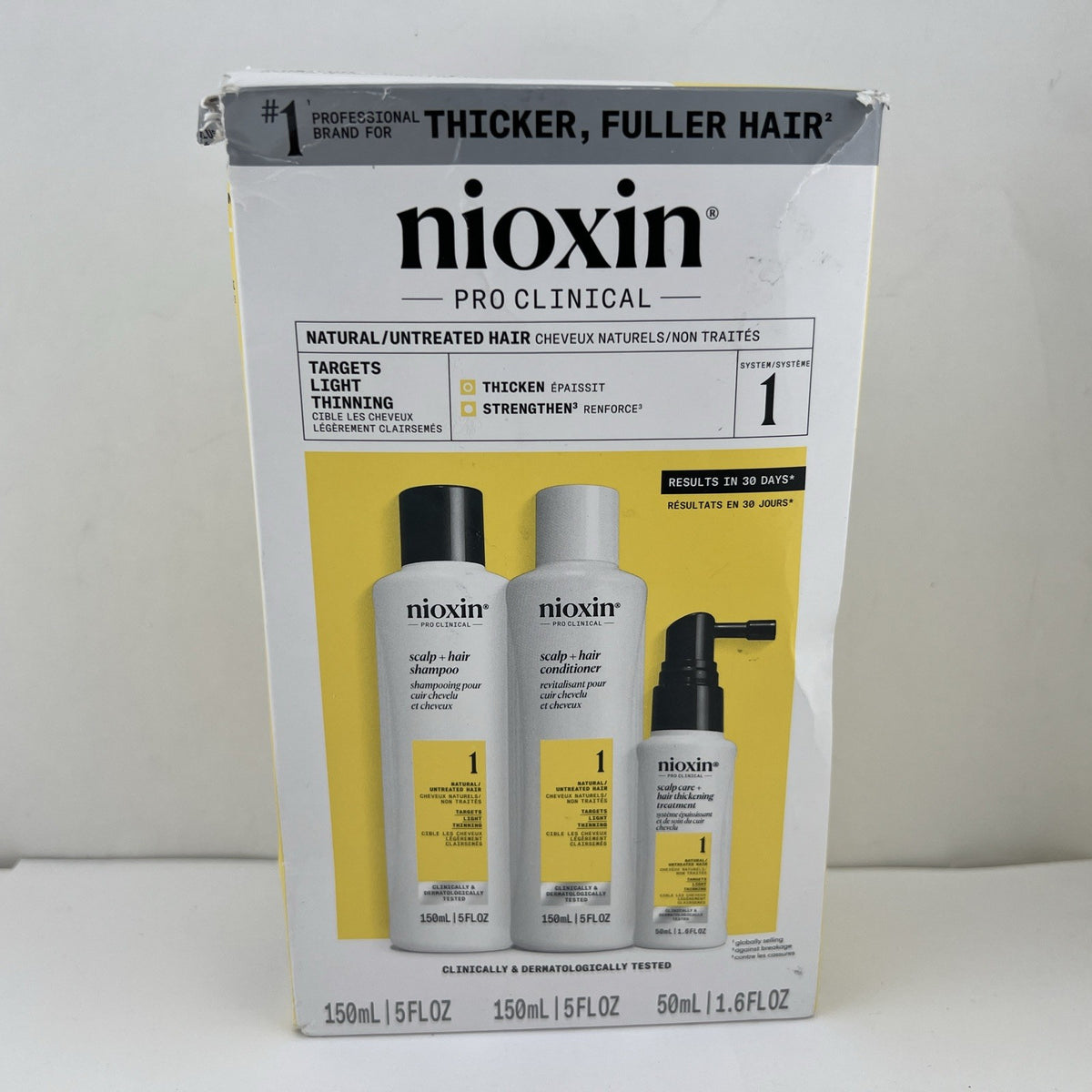 Nioxin System 1 Hair Thickening Kit - Natural Untreated Hair