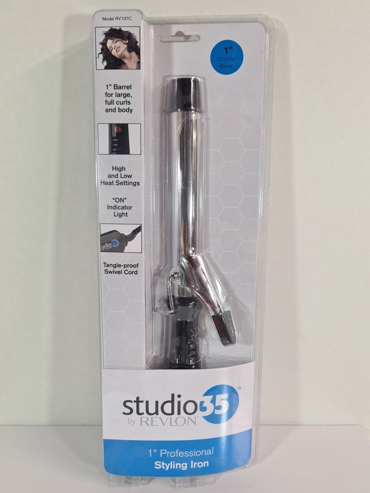 Revlon Studio 35 1" Hair Curler Barrel Large Full Curling New Sealed