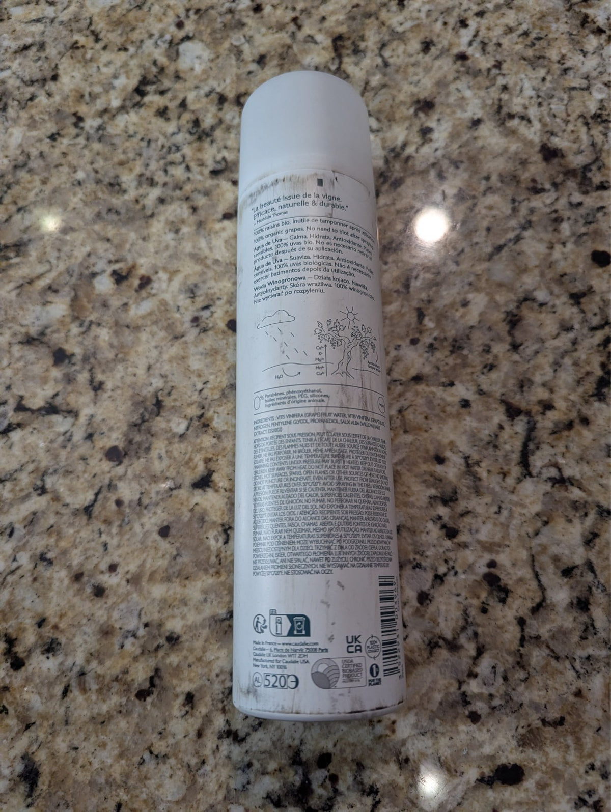 Grape Water Face Mist – Hydrating Antioxidant Spray 10.7oz