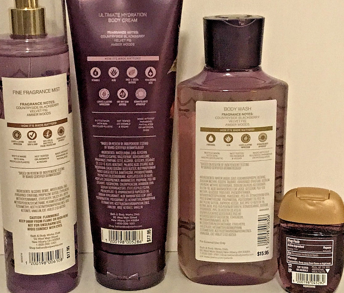 Wild Blackberry Jam Body Cream, Mist & Wash Set
