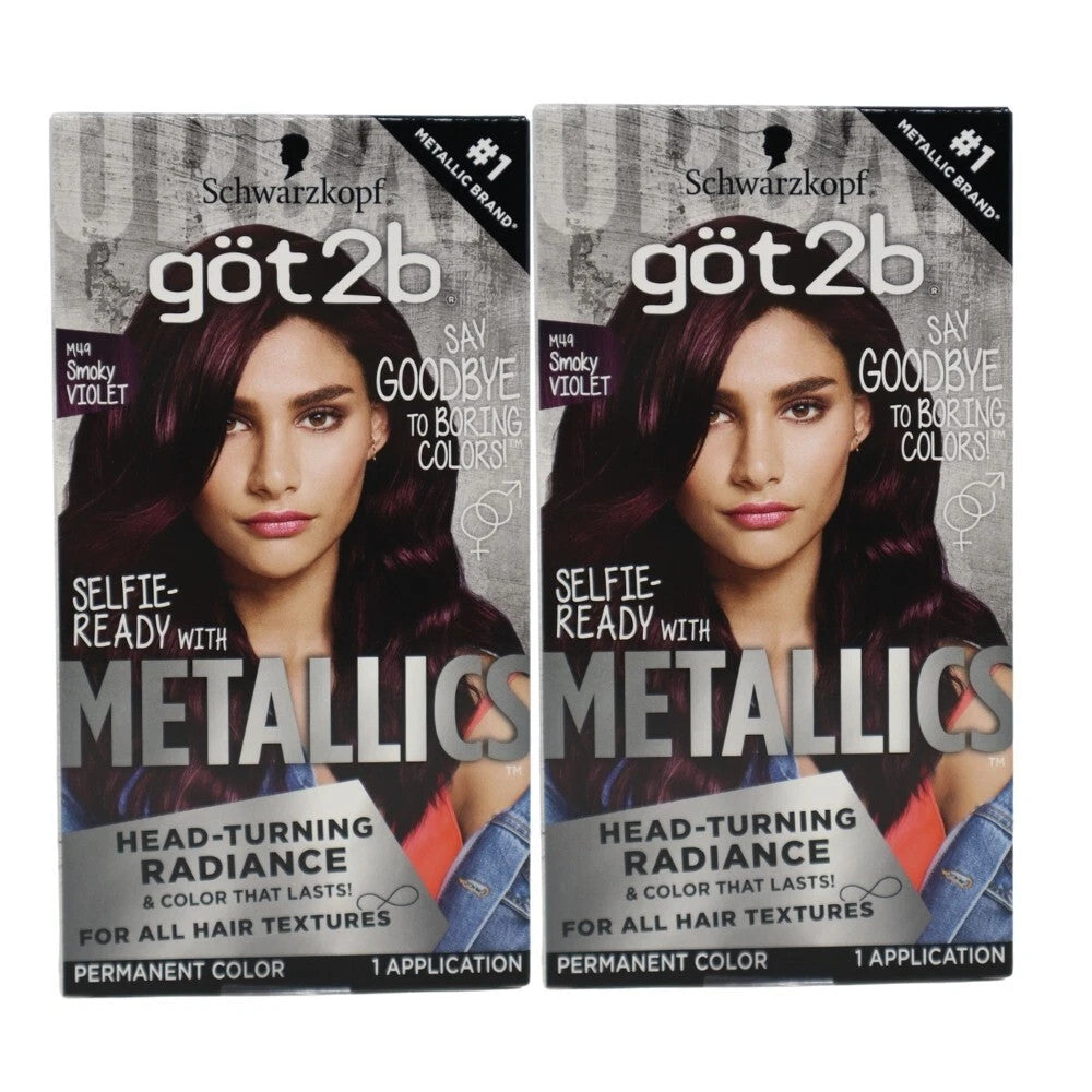 Got2b Metallics Permanent Hair Color M49 Smokey Violet 2-Pack