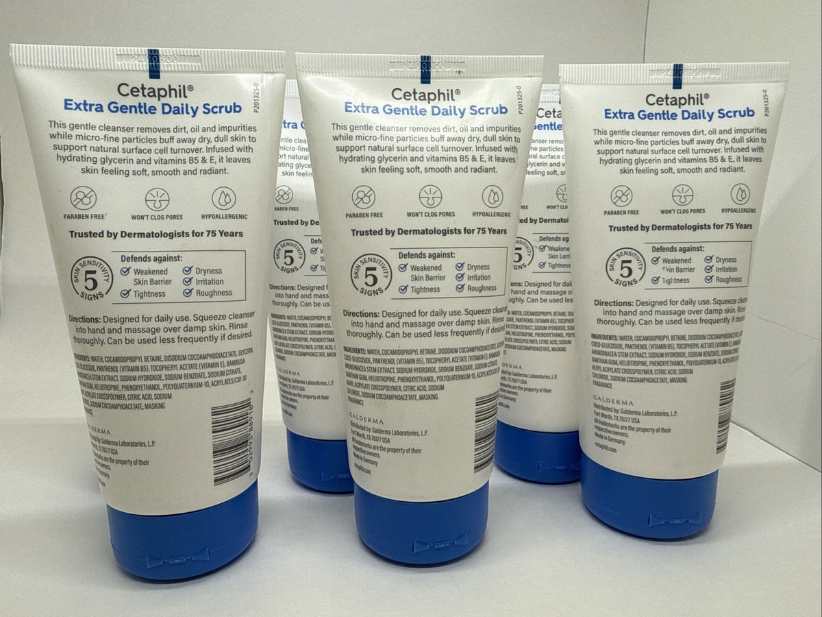 Cetaphil Extra Gently Daily Scrub - 6 fl oz EACH Lot Of