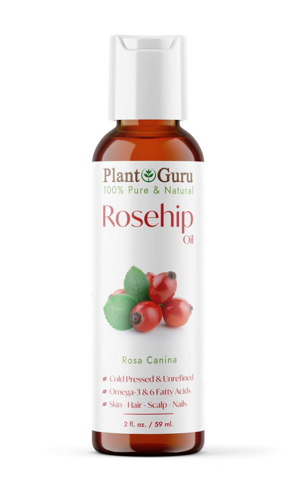 Pure Cold Pressed Rosehip Seed Oil for Skin & Hair - Unrefined Natural Moisturizer