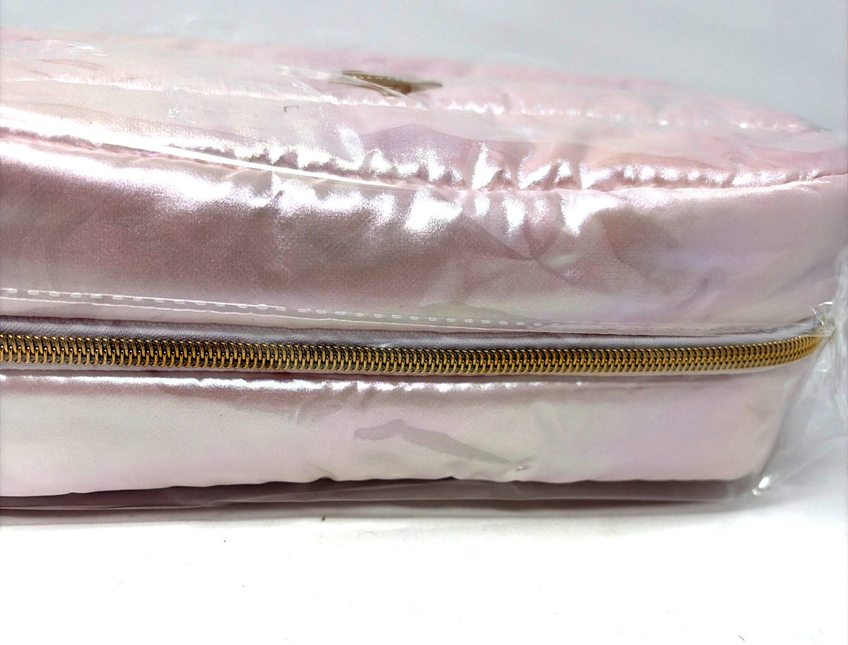 Pink Iridescent Travel Makeup Case - Iridescent Cosmetic Organizer