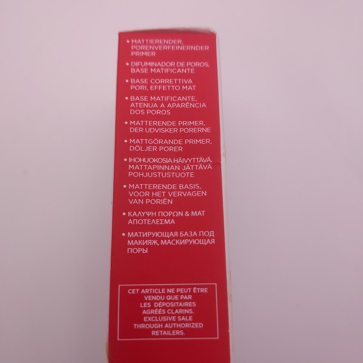 Clarins Poreless Pore-Blurring Mattifying Primer 0.7oz Sealed