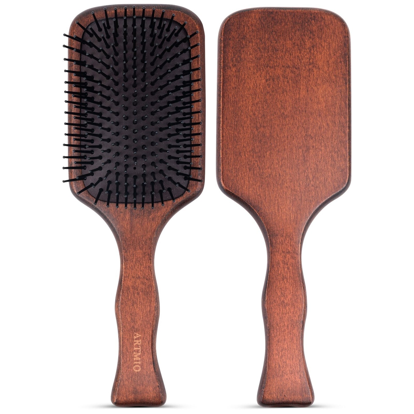 Wooden Paddle Hair Brush for Detangling & Shine - Eco-Friendly