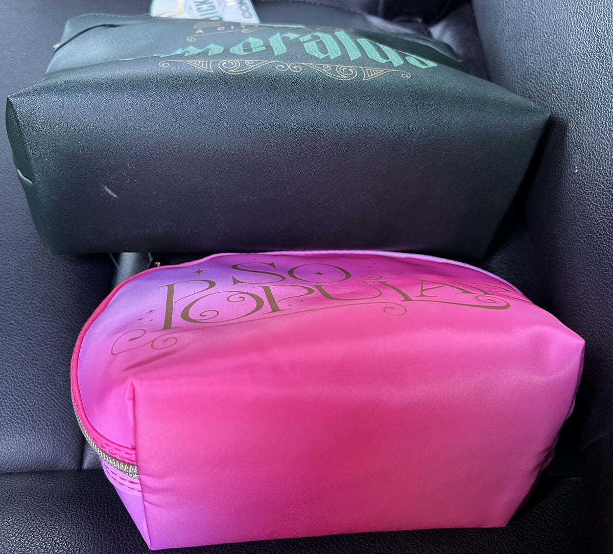 Green Glitter Makeup Bag Clutch - Travel Cosmetic & Toiletry Organizer