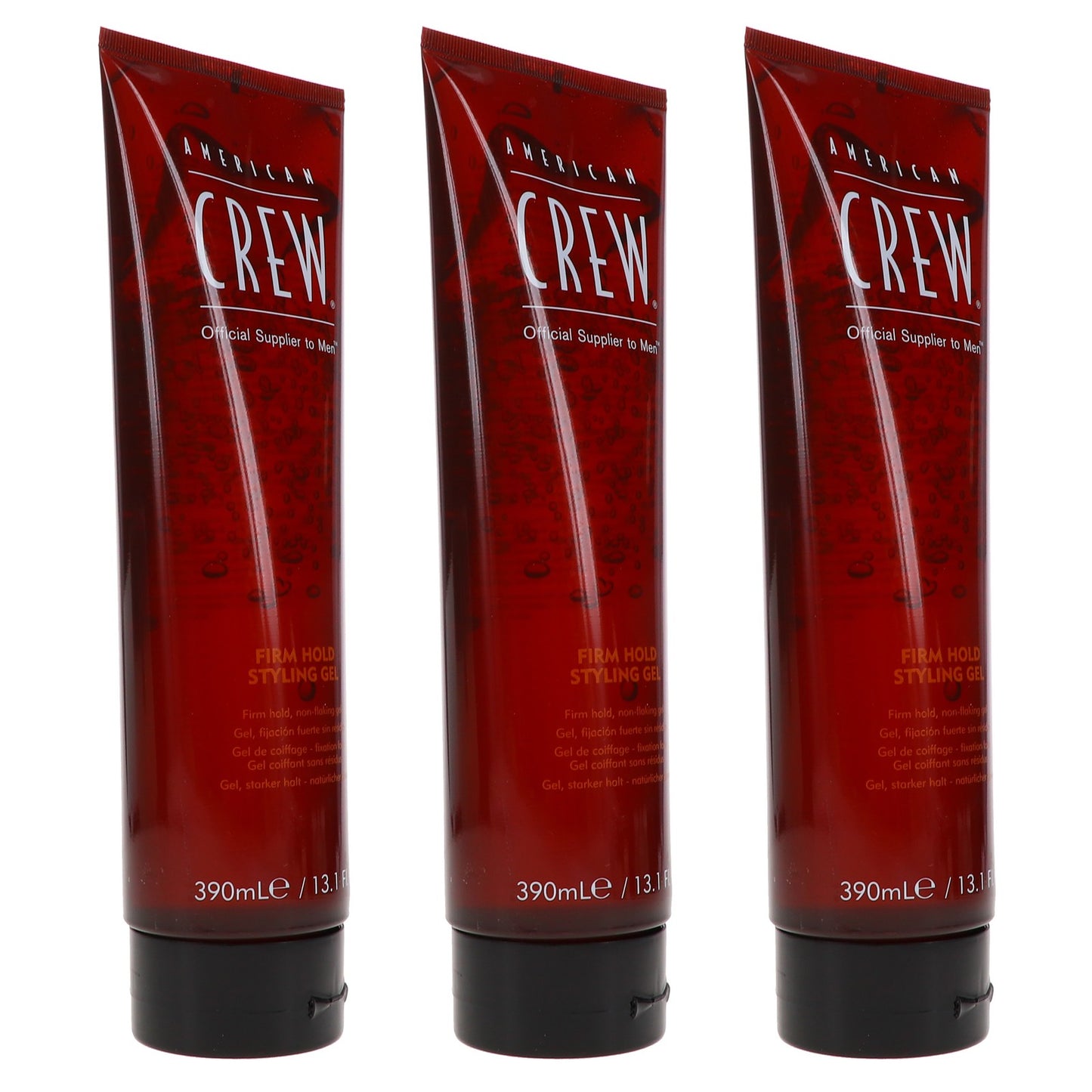 American Crew Firm Hold Styling Gel 13.1 oz - 3 Pack, Alcohol-Free Hair Styling