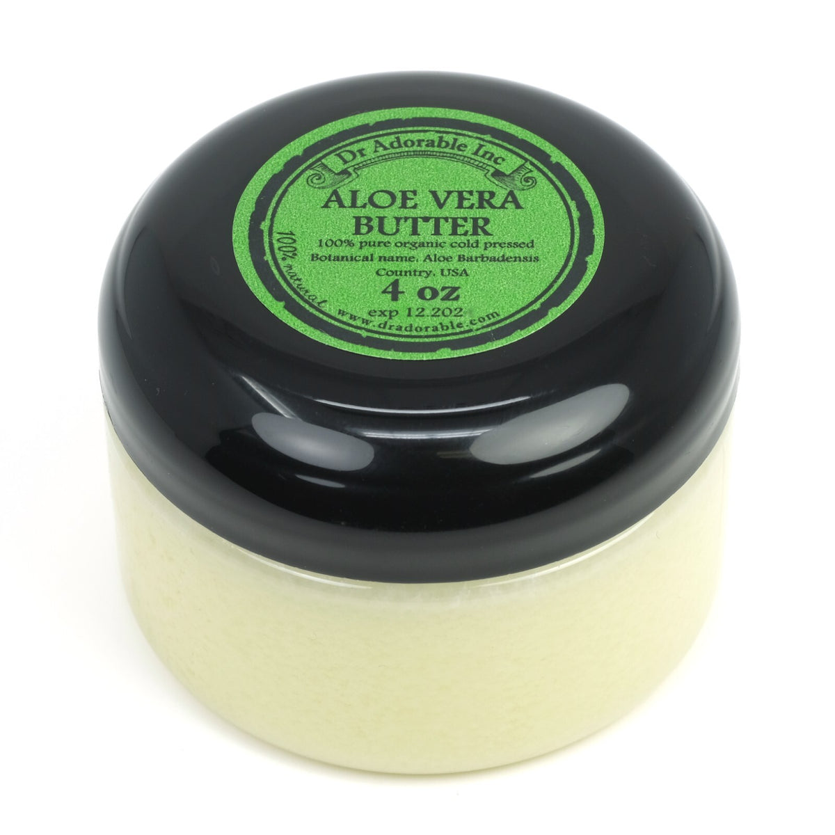 Organic Aloe Vera Butter - Cold Pressed, Multiple Sizes