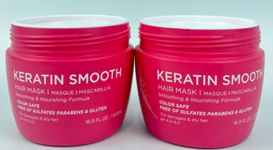Keratin Hair Mask for Damaged & Dry Hair - Hydrating & Nourishing 2 Pack