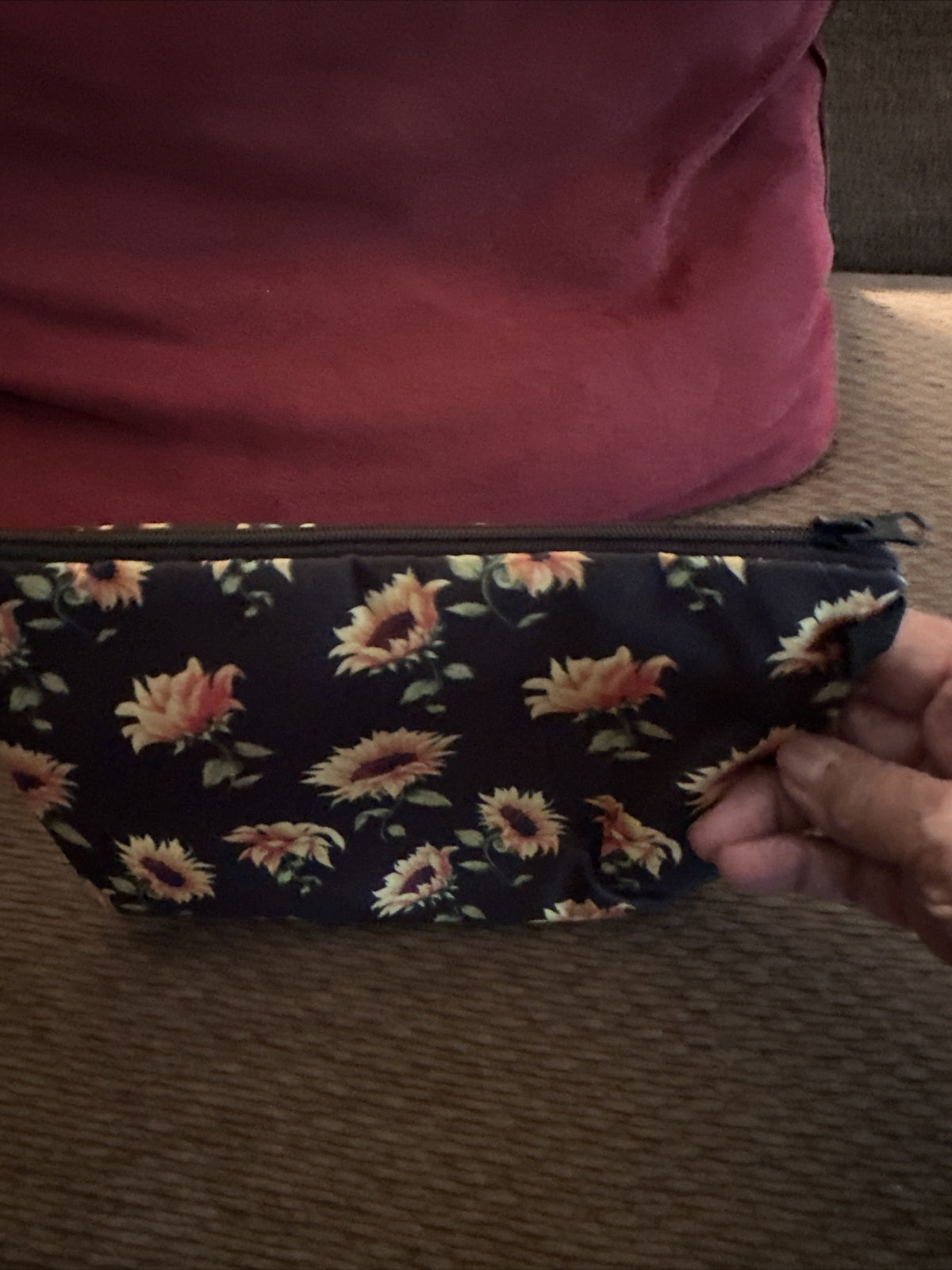 Colorful Sunflower Makeup Bag - Cute Floral Cosmetic Pouch