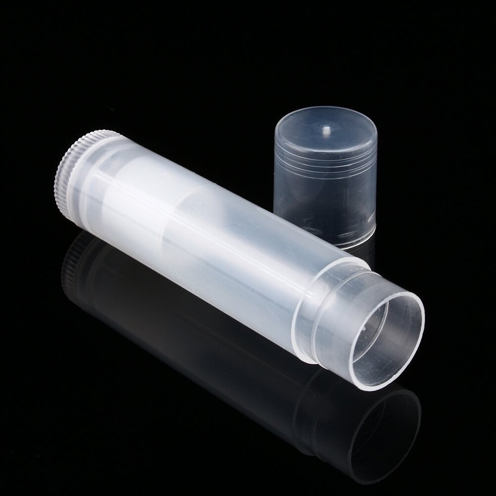 100 Pack Empty Lip Balm Tubes with Leak-Proof Caps BPA Free No Tray