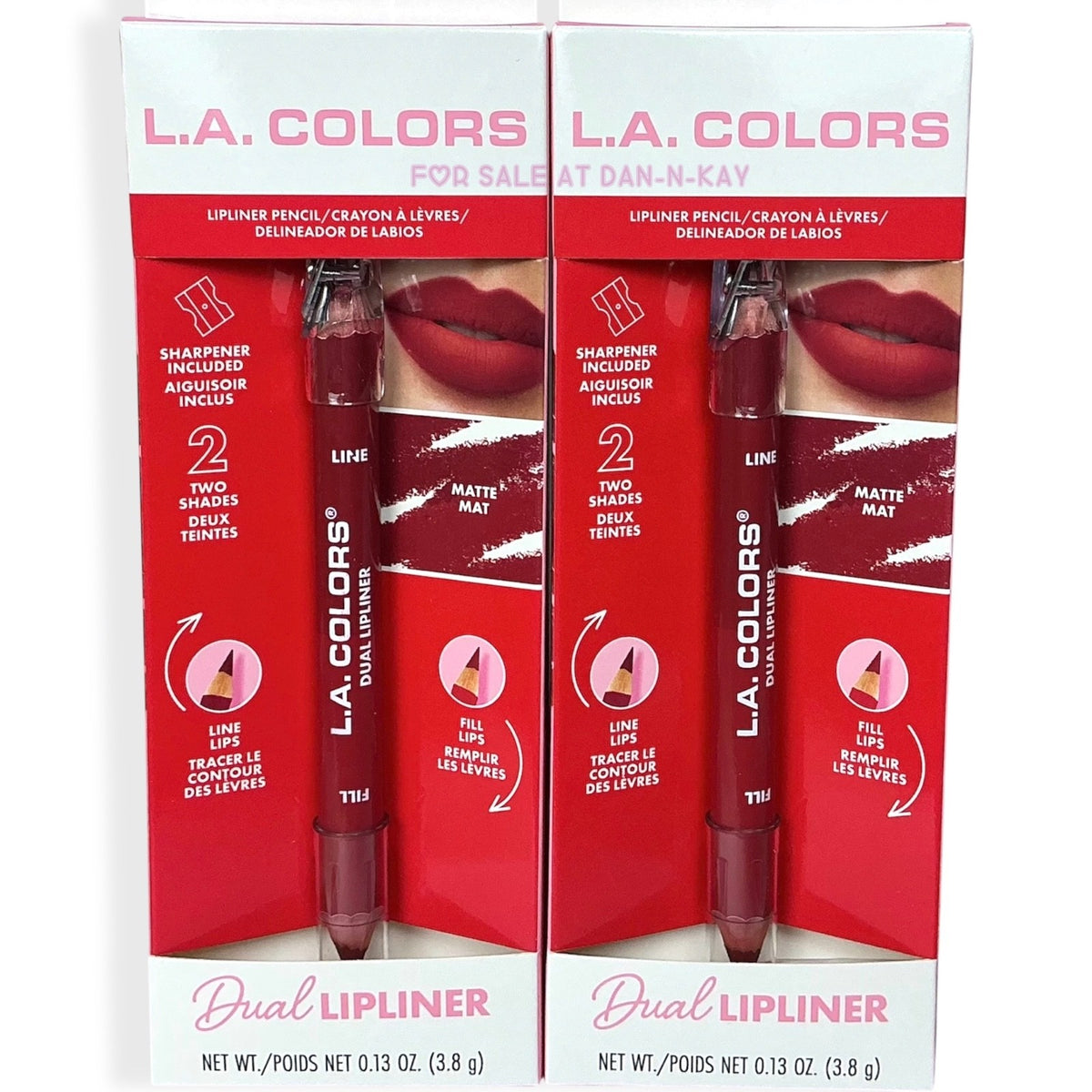 Dual Lip Liner Matte Set - Berry Sweet 2-Pack for Lip Definition