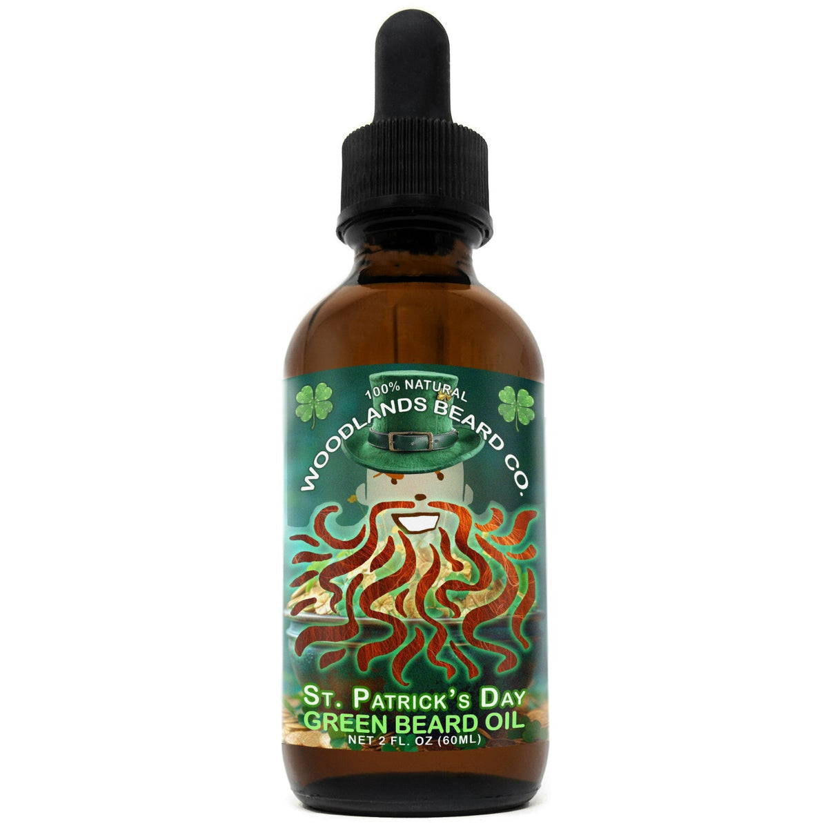 Festive Green Beard Oil with Rosemary, Lavender & Mint - Nourishing Beard Care