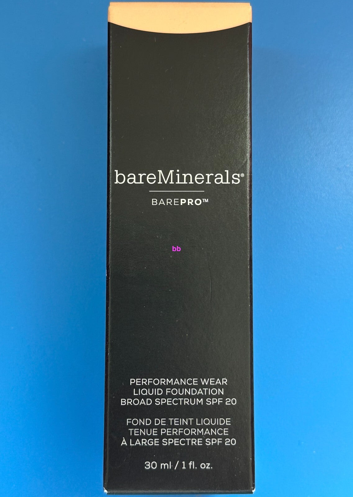 Liquid Foundation SPF 20 for Face - BarePro Performance Wear 1 oz Dawn 02
