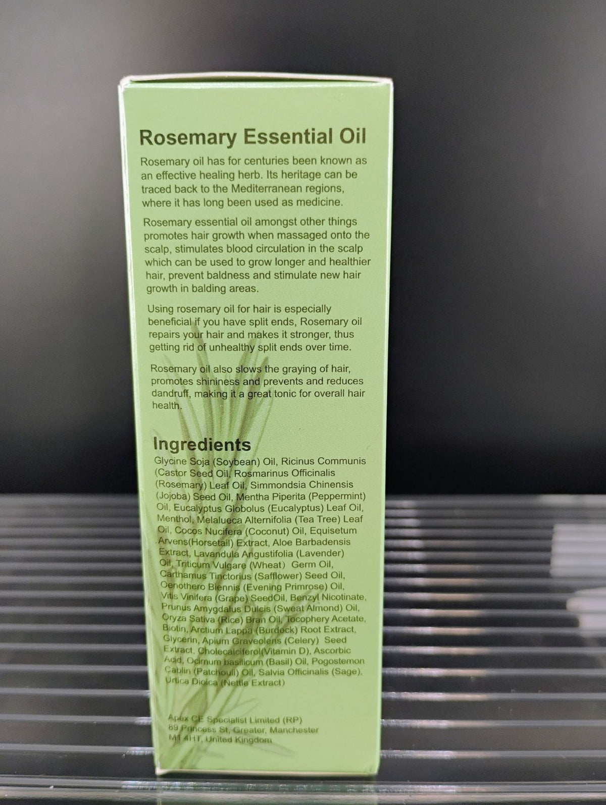 Hair Growth Oil for Scalp and Hair Strengthening with Rosemary Mint - 60ml