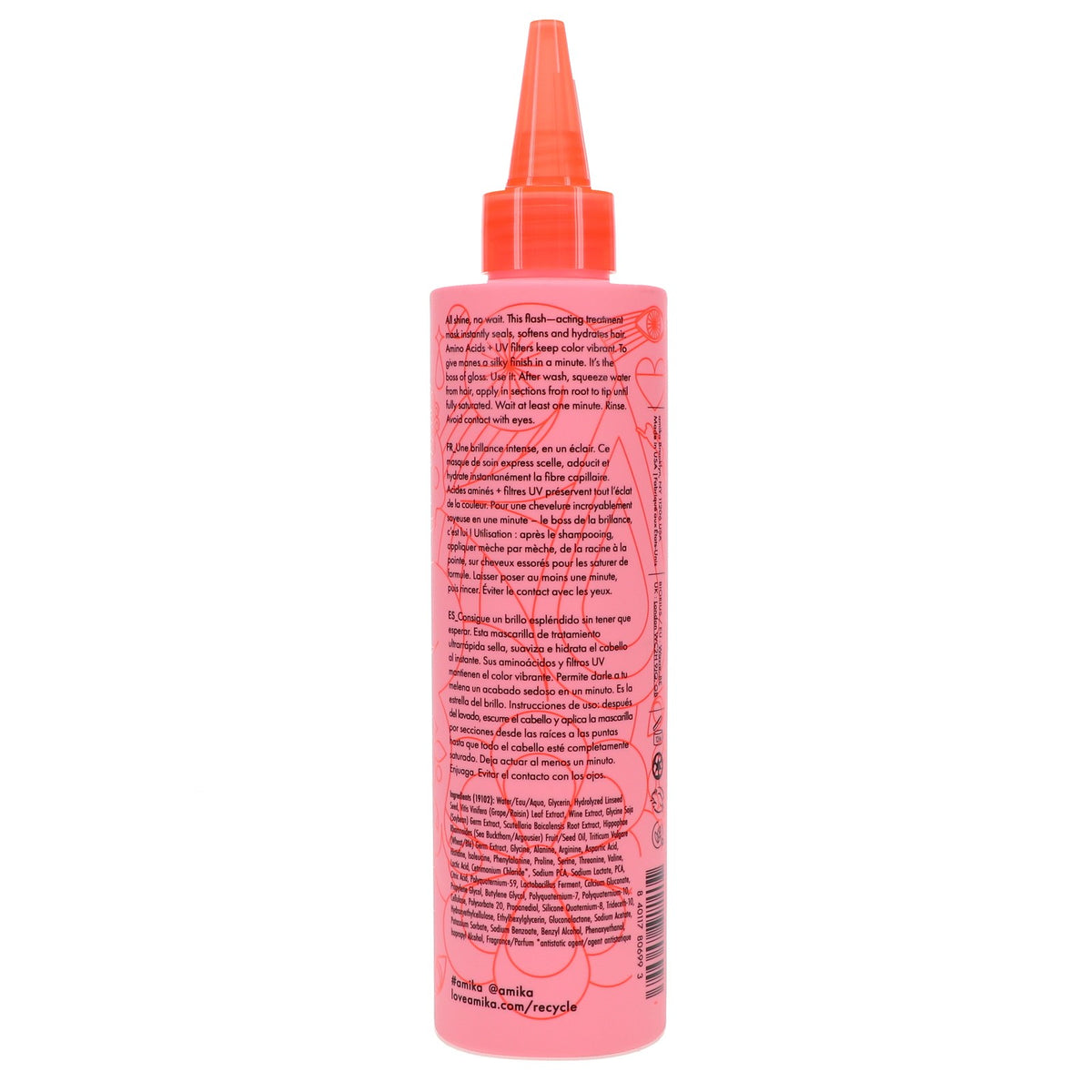 Amika Instant Shine Hair Mask - Hydrating Treatment for Luminous Hair 6.7 oz