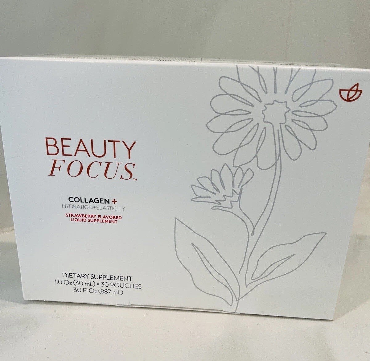 Liquid Collagen Powder with Strawberry Flavor - 30 Packets, Supports Skin Health