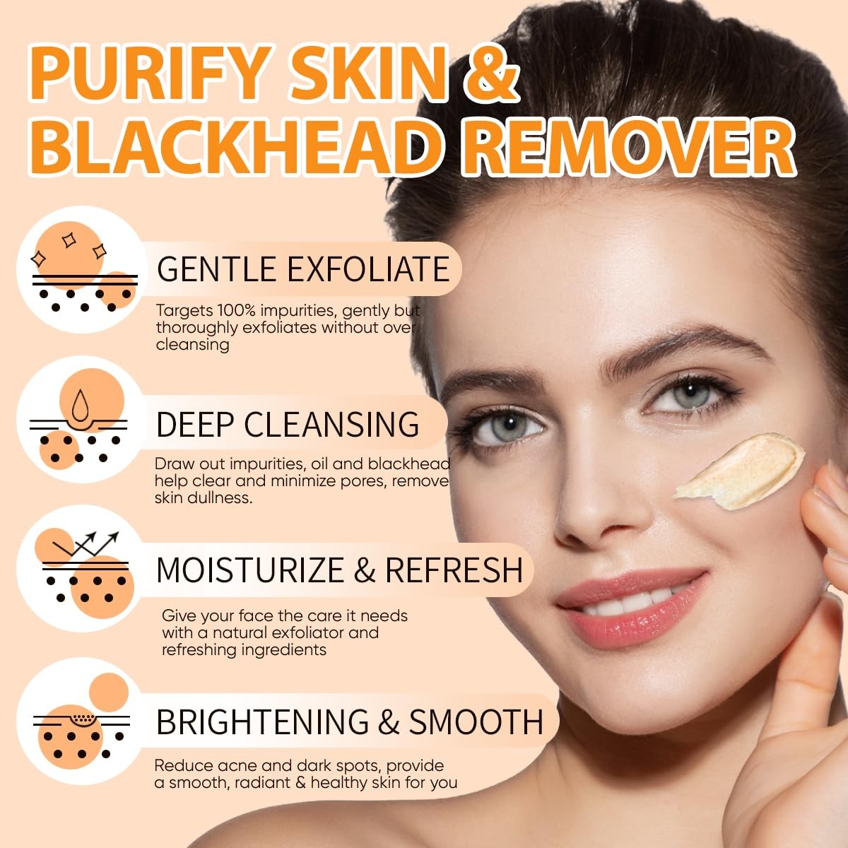 Vitamin C Face Scrub, Exfoliating Facial Wash with Retinol,
