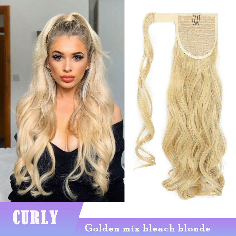 Clip-In Ponytail Hair Extensions Thick Wavy Natural Look 24-32 Inch