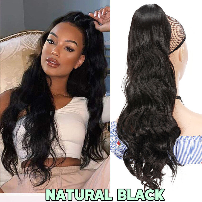 Big Curly Synthetic Ponytail Extensions 200g Thick Clip-In Hair Piece