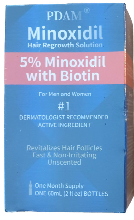 5% Minoxidil Hair Regrowth Solution with Biotin