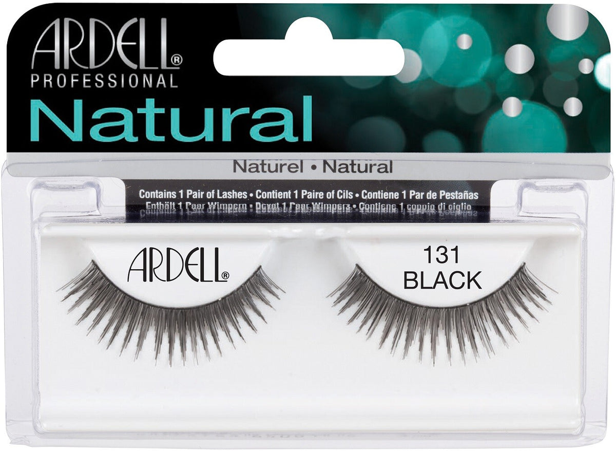 False Eyelashes #131 Black 4-Pack - Lightweight, Reusable, Easy to Apply