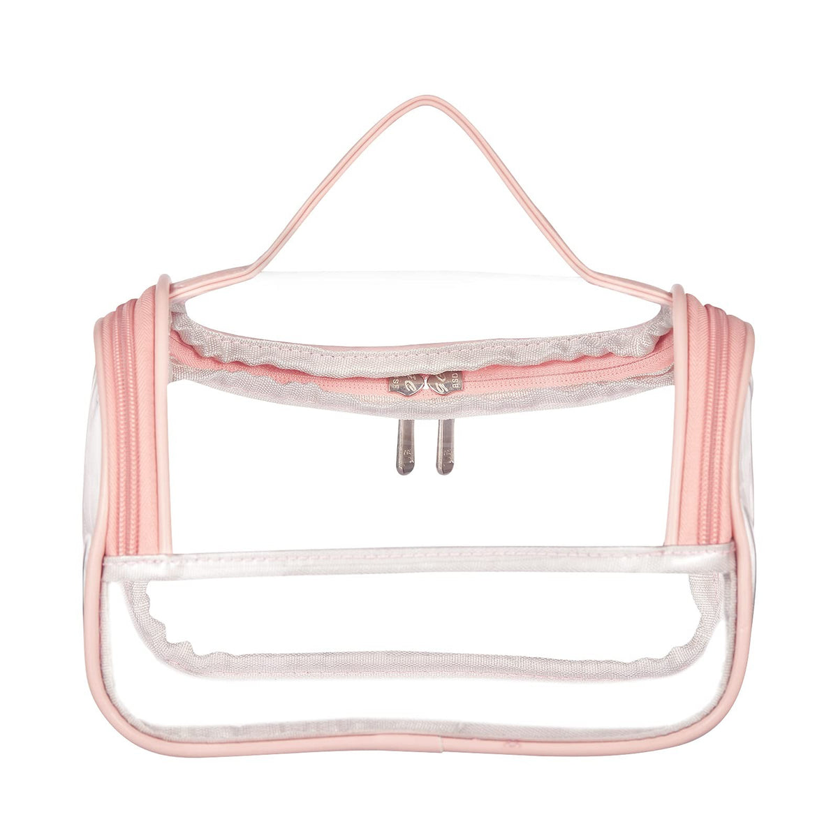 Heavy Duty Clear Cosmetic Bag Waterproof Travel Toiletry Organizer Pink
