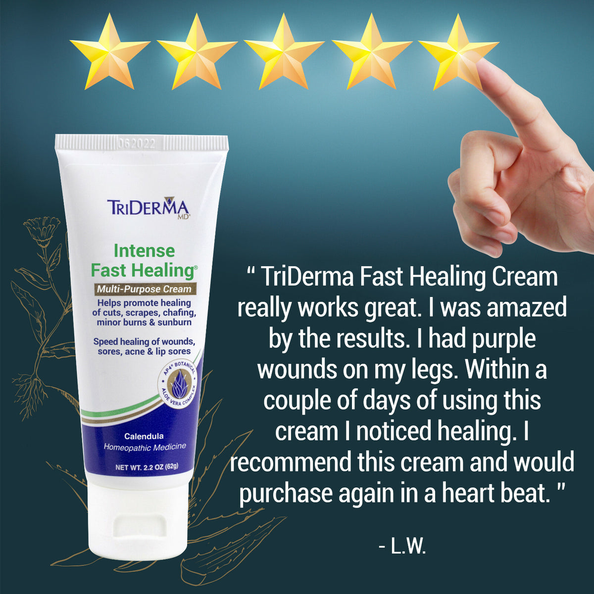 Fast Healing Cream for Face & Body – 2.2 oz Tube