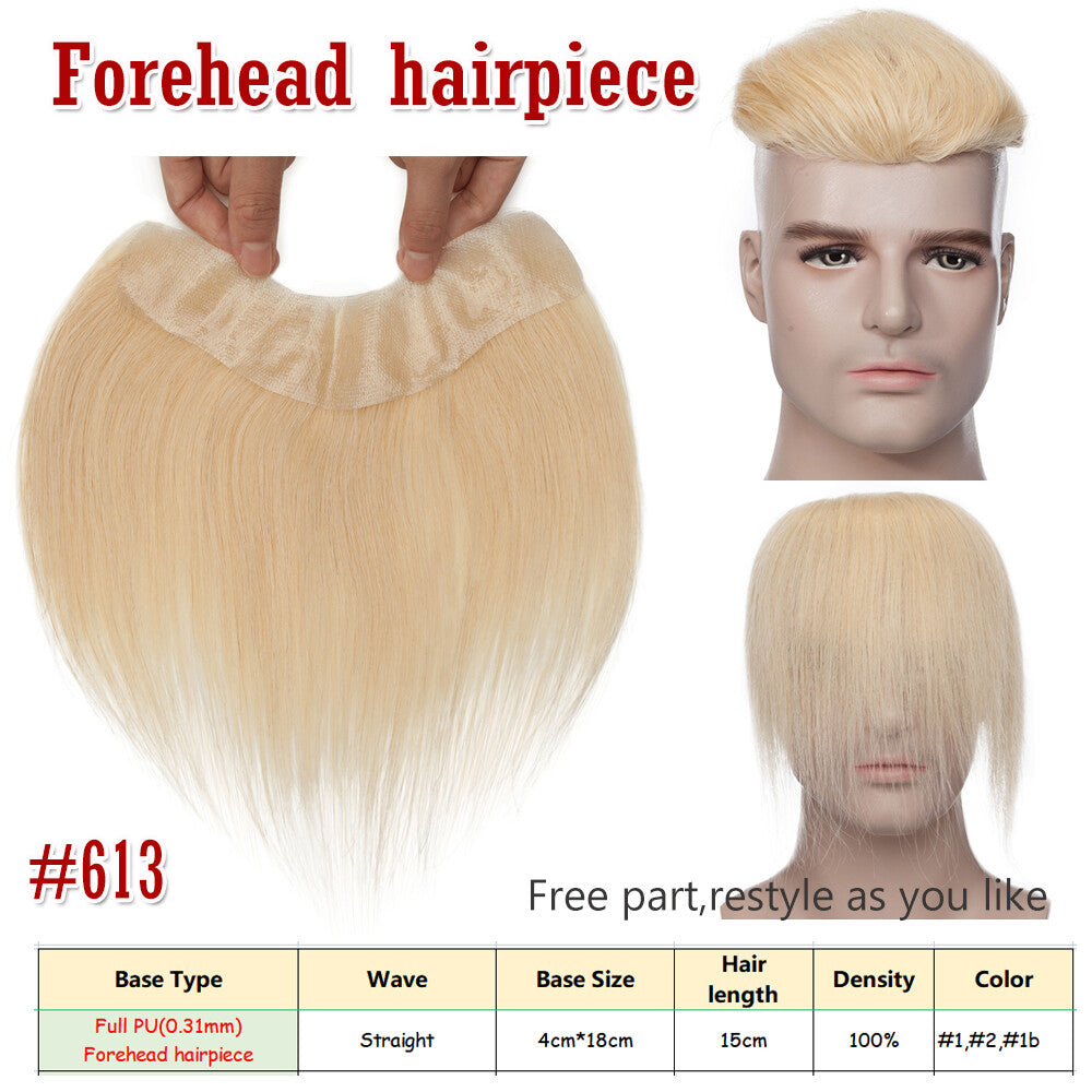 Men's Hair Replacement System Toupee Human Hair Skin V Loop - Natural-Looking Hairpiece