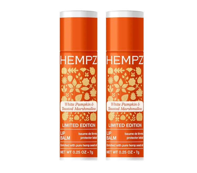 Moisturizing Lip Balm Set - White Pumpkin & Toasted Marshmallow, Limited Edition 2 Pack