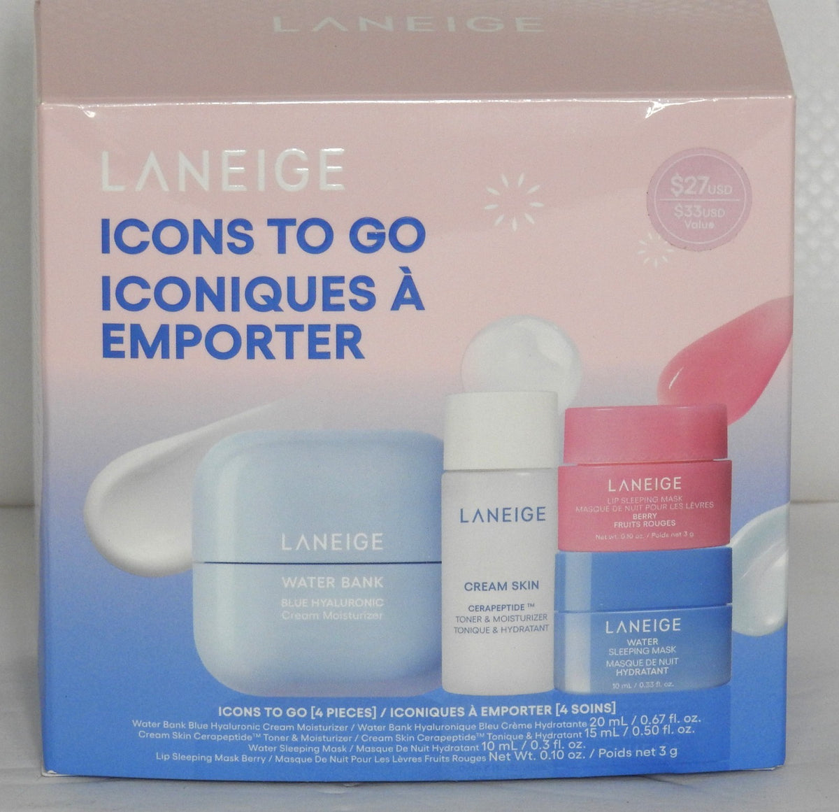Laneige Icons To Go 4-Piece Skincare Set