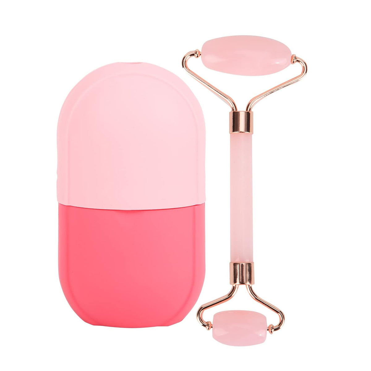 Facial Ice Roller Mold Set - Reusable Silicone Face & Oval Massager