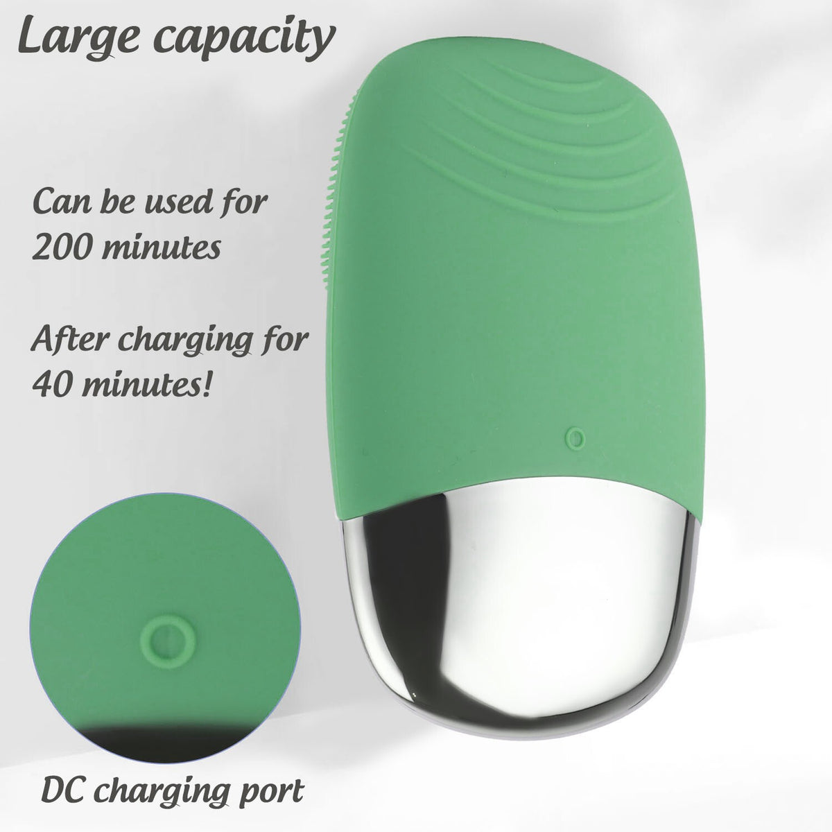 Electric Silicone Facial Cleansing Brush Waterproof Skin Care Massager